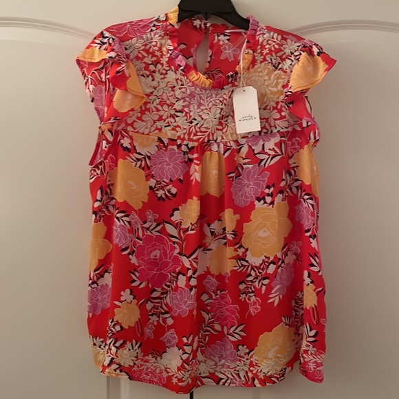 NEW Prep Obsessed Among The Flowers Floral Top - Picture 10 of 12